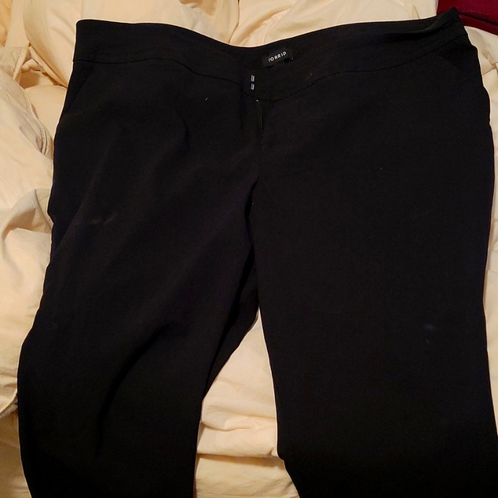 Torrid Studio Black Ponte Stretch Pants Flare Work Career Office High Waisted